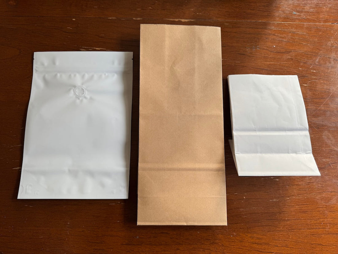 Kerbside recyclable coffee bags...