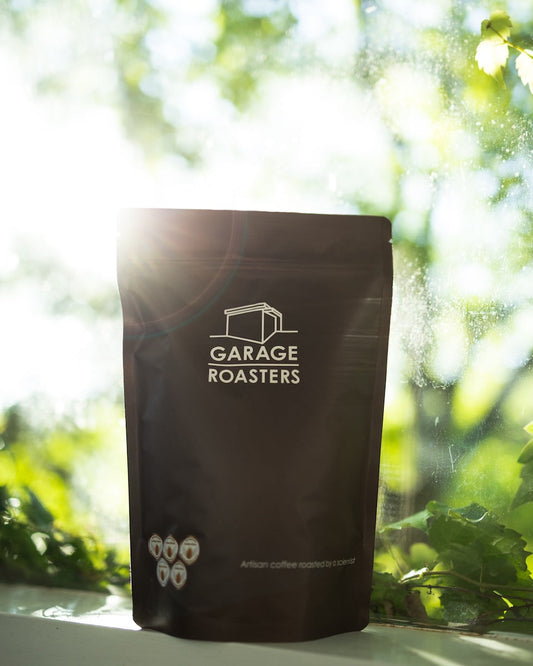 New Garage Roasters coffee bags...