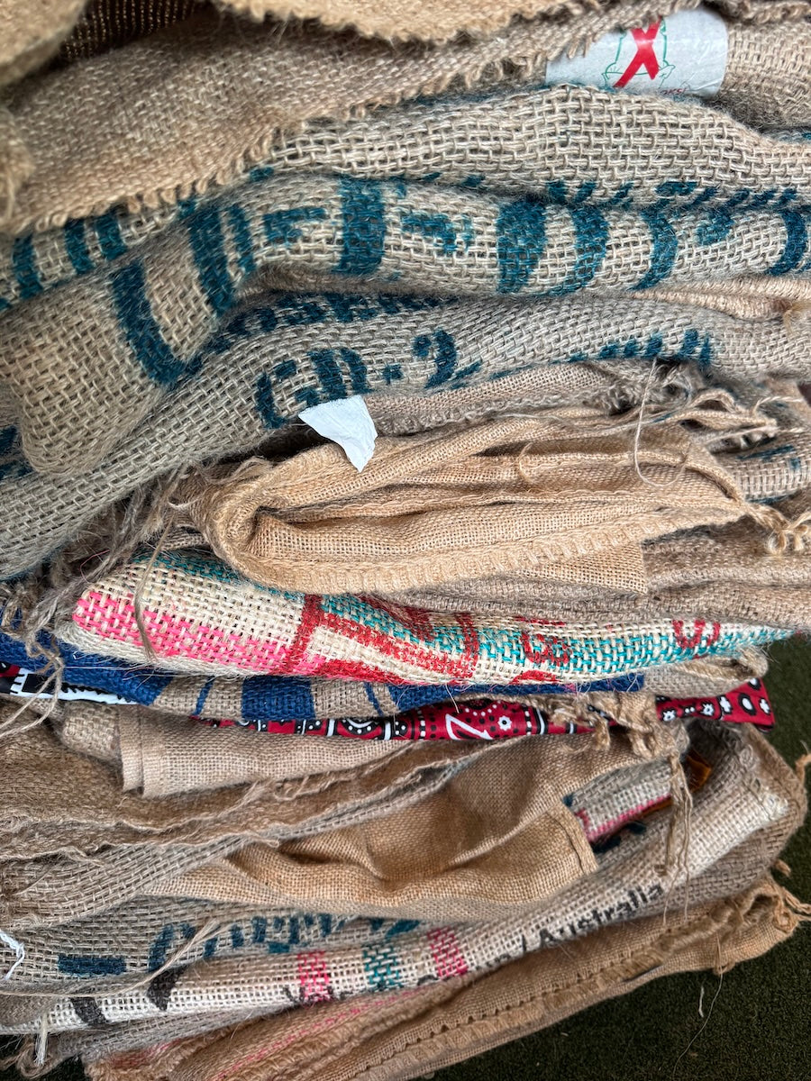 Jute coffee bags available free...
